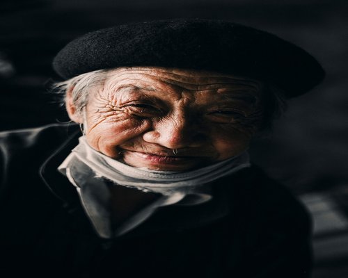 Portrait of happy senior man